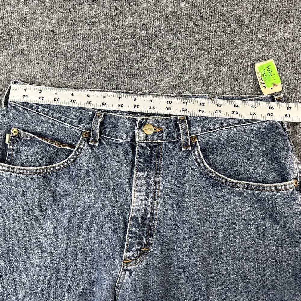 LL Bean Men Jeans Double L Classic Fit 34x31 Blue Cotton Denim - Picture 5 of 12